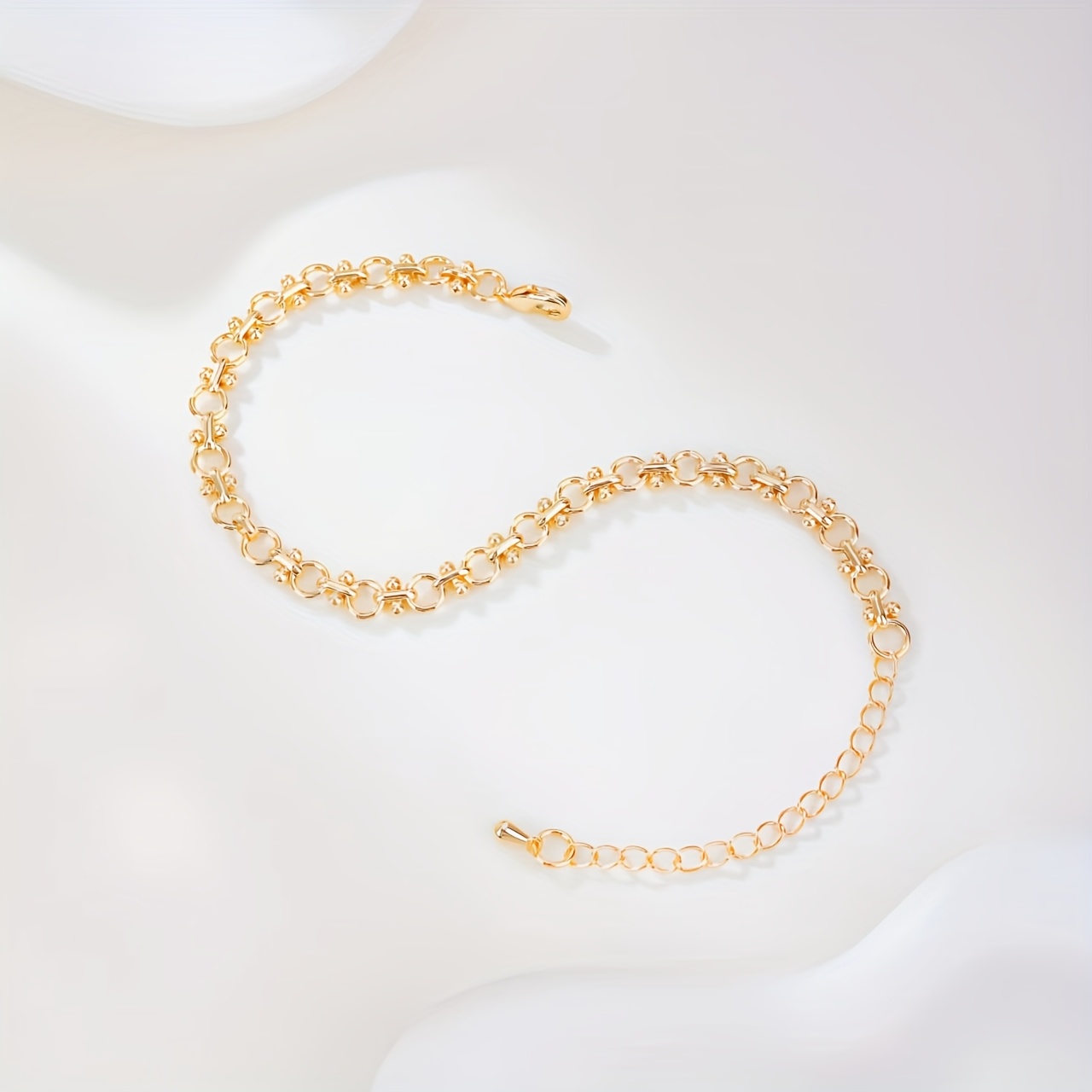 Women's 18K Gold Plated Geometric Woven Whip Bracelet